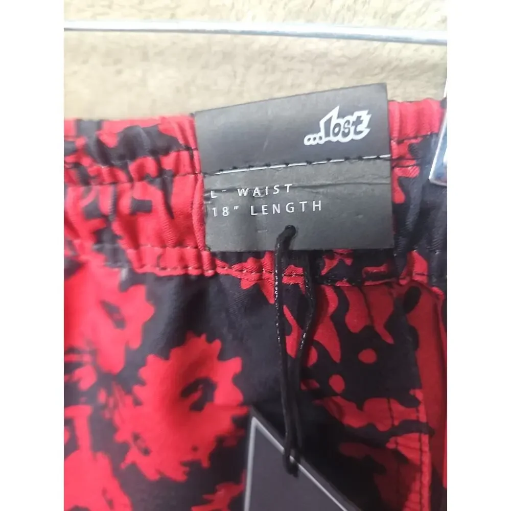 Lost Enterprises Board Shorts Mens Large Black Swim Trunks